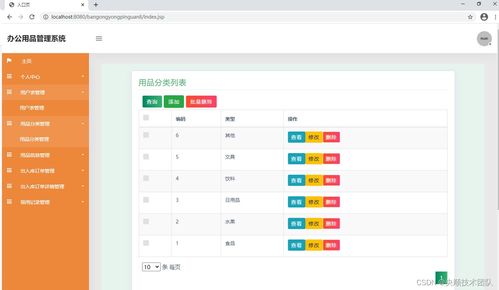 基于java辦公用品管理系統設計實現